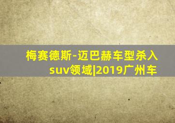 梅赛德斯-迈巴赫车型杀入suv领域|2019广州车